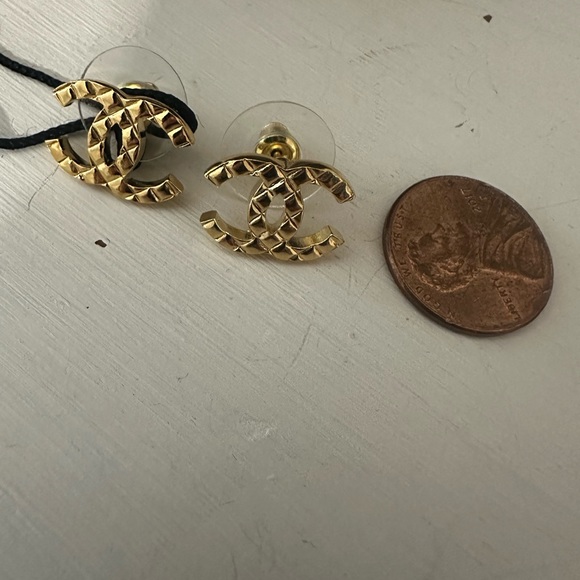 New With Tags and Receipt Chanel Stud Earrings - Picture 2 of 7